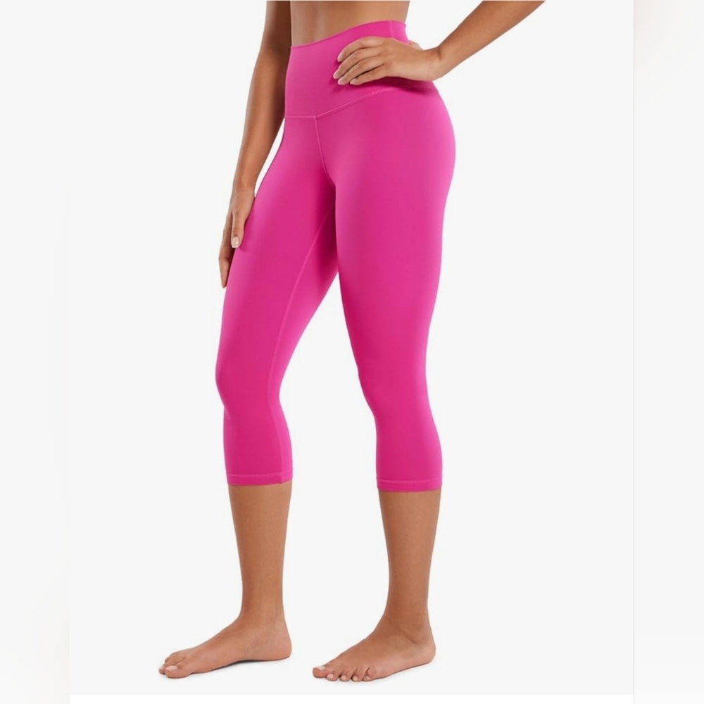 ❤️SPECIAL❤️NWT.CRZ YOGA Butterluxe Capris Leggings In Hibiscus Purple - Picture 3 of 11